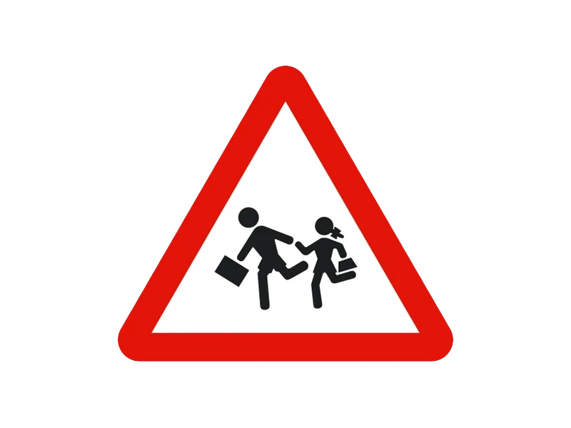 Знак P-21: двое детей