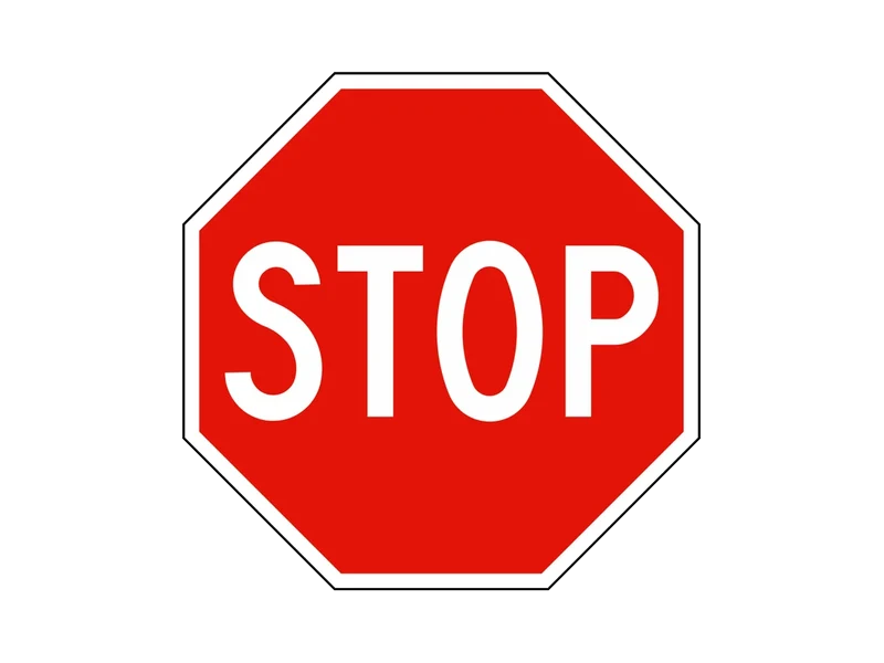 Восьмиугольный знак STOP