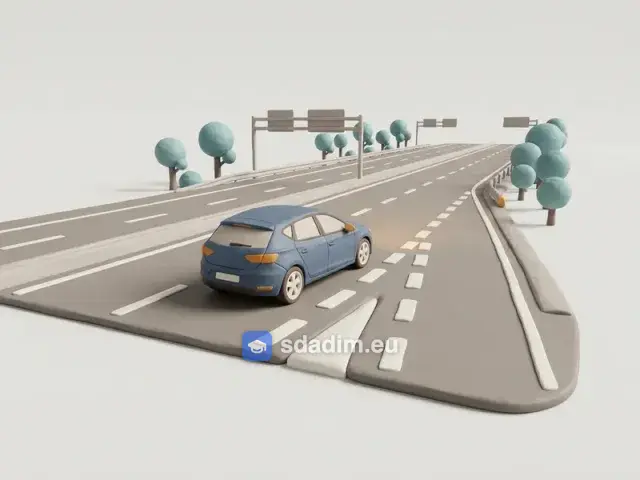 carril de deceleración — полоса торможения